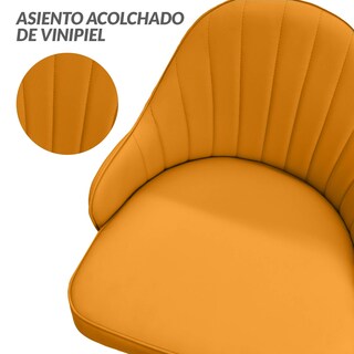 Foto 3 | Silla Para Oficina Ilios Innova Sotokio-nar Color Naranja Tokio