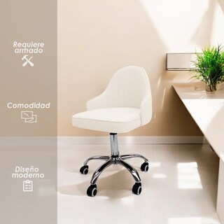 Foto 3 | Silla Para Oficina Ilios Innova Sotokio-bla Color Blanca Tokio