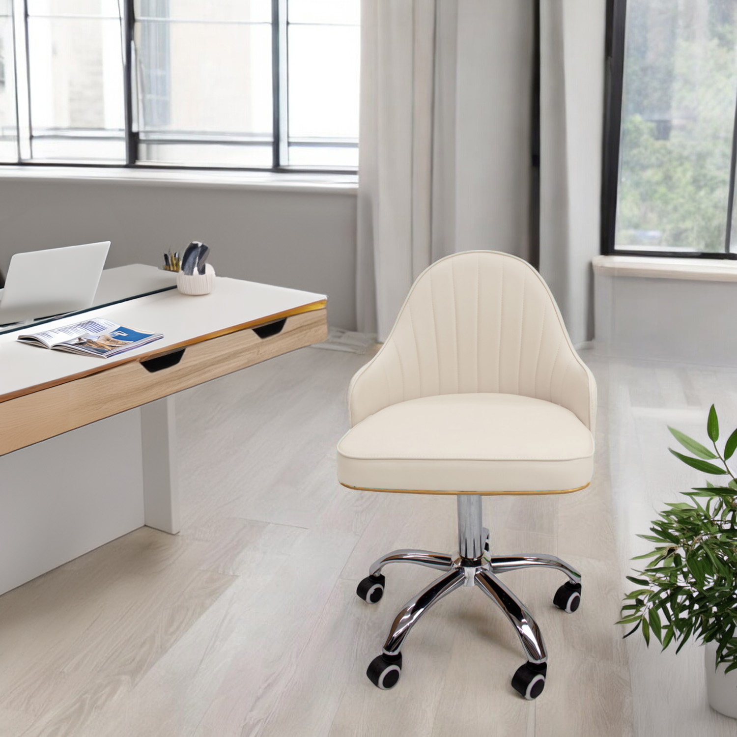 Foto 5 pulgar | Silla Para Oficina Ilios Innova Sotokio-bla Color Blanca Tokio
