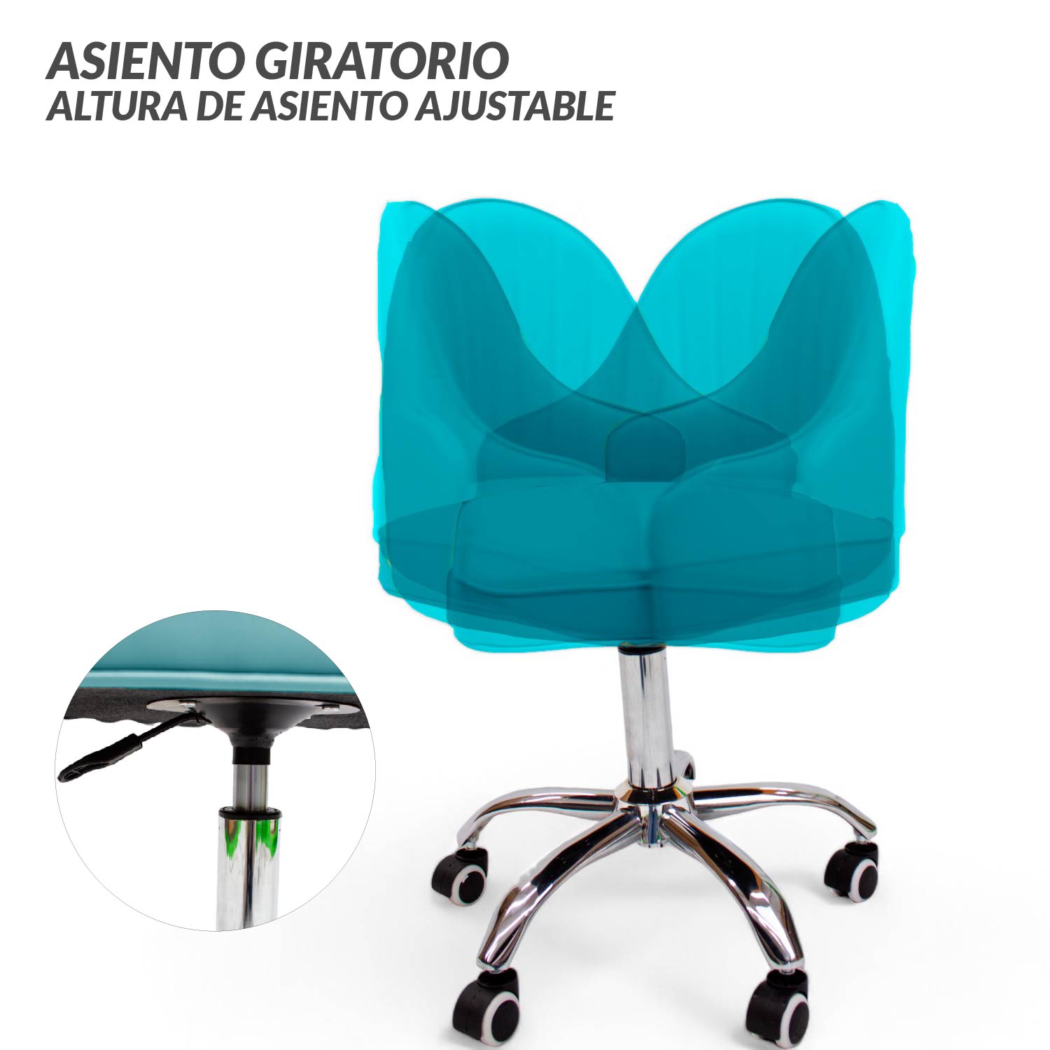 Foto 5 | Silla Para Oficina Ilios Innova Sotokio-azul Color Azul Tokio