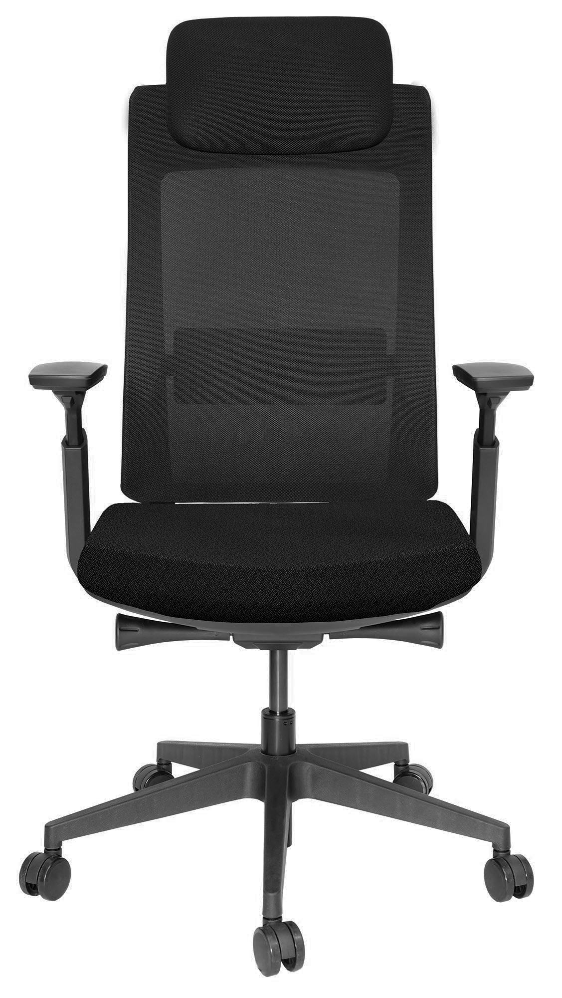 Silla Ejecutiva Para Oficina Ergonómica Con Cabecera Modelo Quo Color Negro