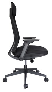 Foto 2 | Silla Ejecutiva Para Oficina Ergonómica Con Cabecera Modelo Quo Color Negro