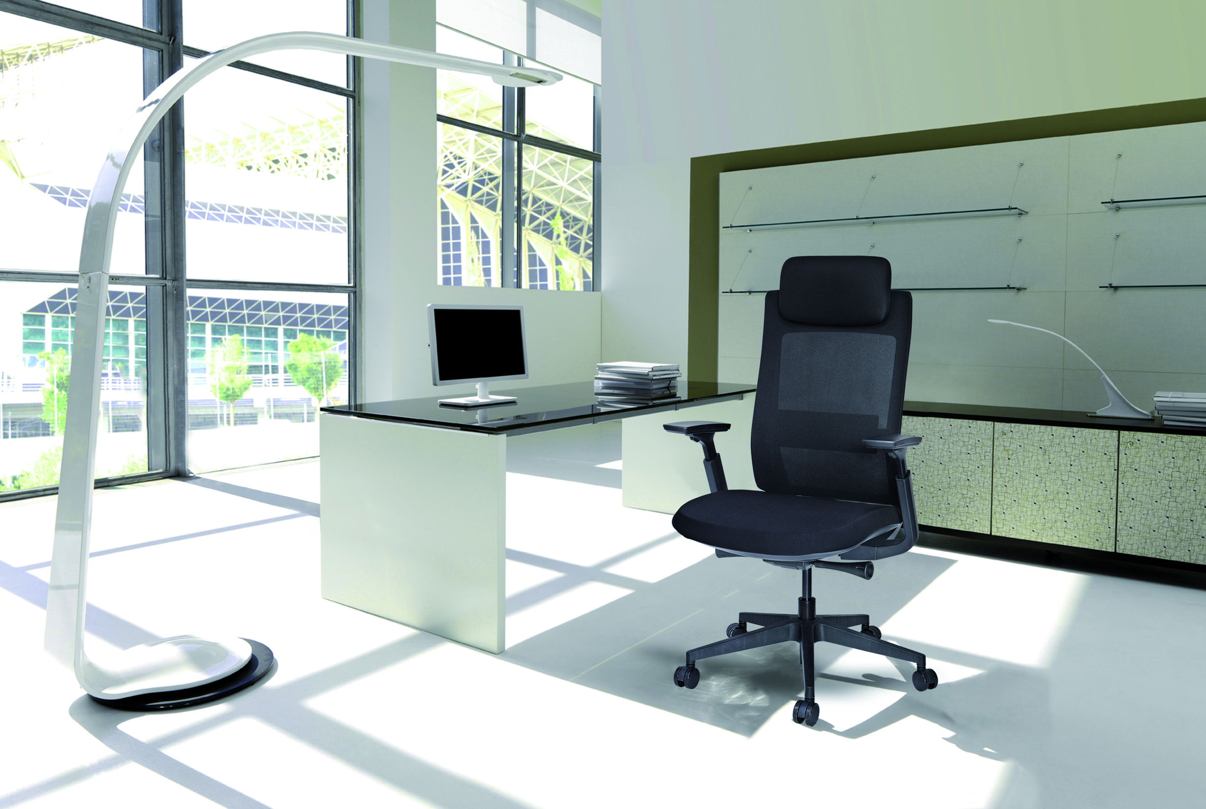 Foto 5 pulgar | Silla Ejecutiva Para Oficina Ergonómica Con Cabecera Modelo Quo Color Negro