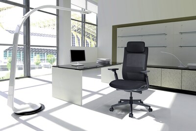 Foto 4 | Silla Ejecutiva Para Oficina Ergonómica Con Cabecera Modelo Quo Color Negro