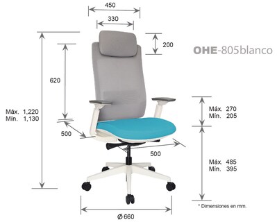 Foto 5 | Silla Ejecutiva Para Oficina Ergonómica Con Cabecera Modelo Quo Color Negro