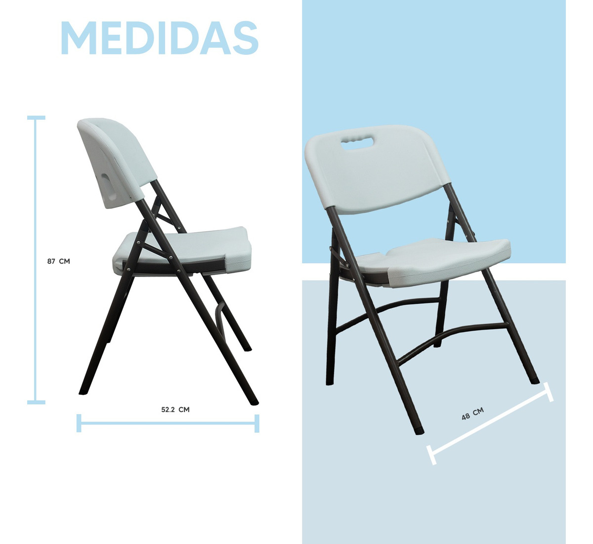 Foto 7 | Silla Plegable Jauz  J0046 De Plástico 5 Piezas