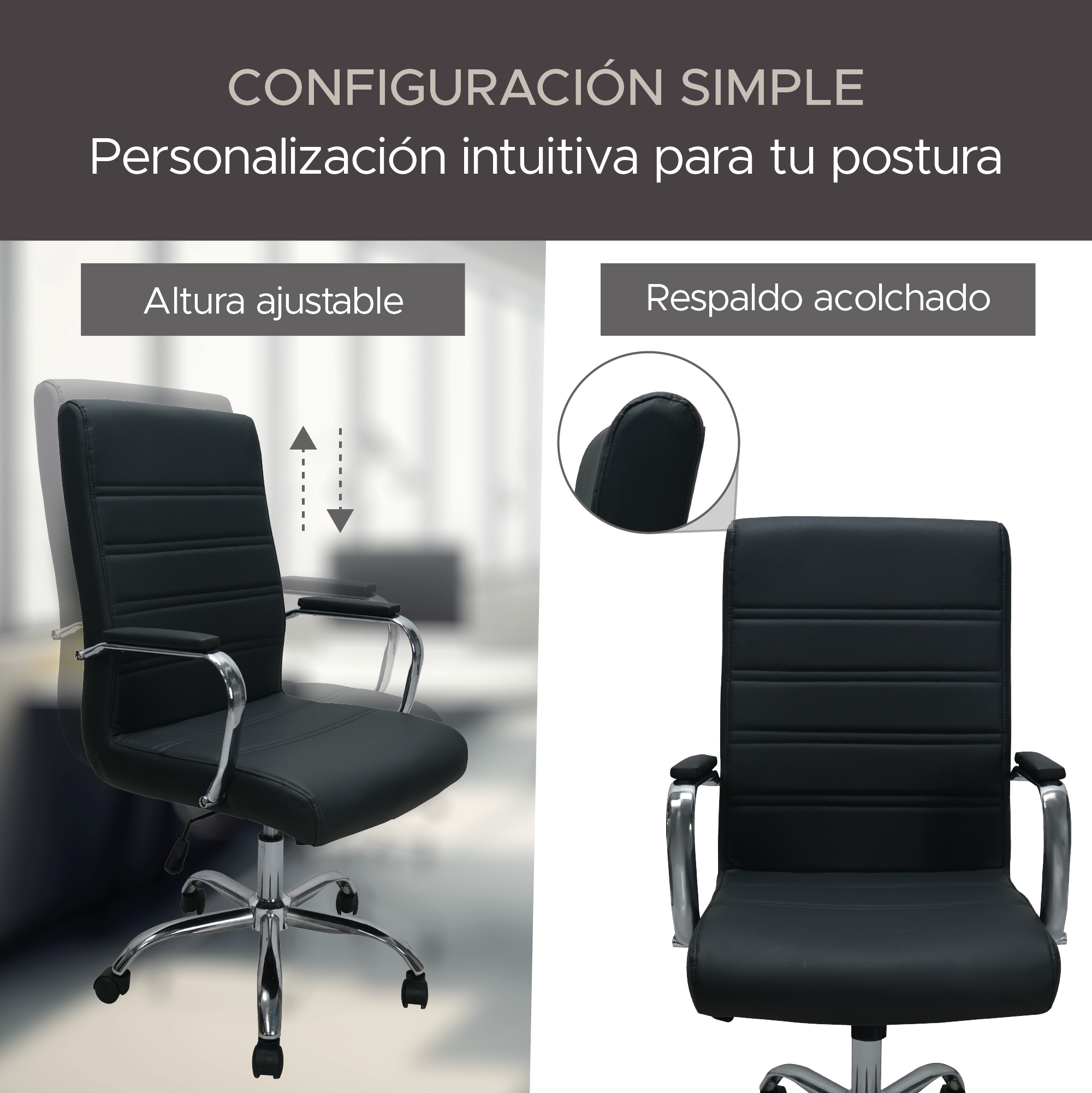 Foto 5 | Silla De Oficina Imperial- Negro