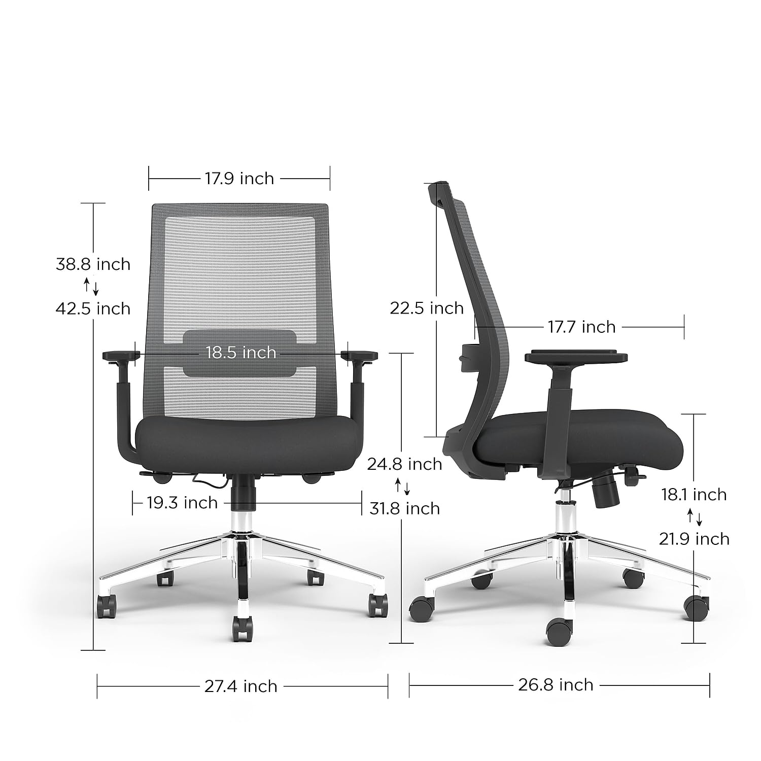 Foto 6 pulgar | Silla De Trabajo Staples Union & Scale 24328573 Marrett Mesh Black - Venta Internacional.