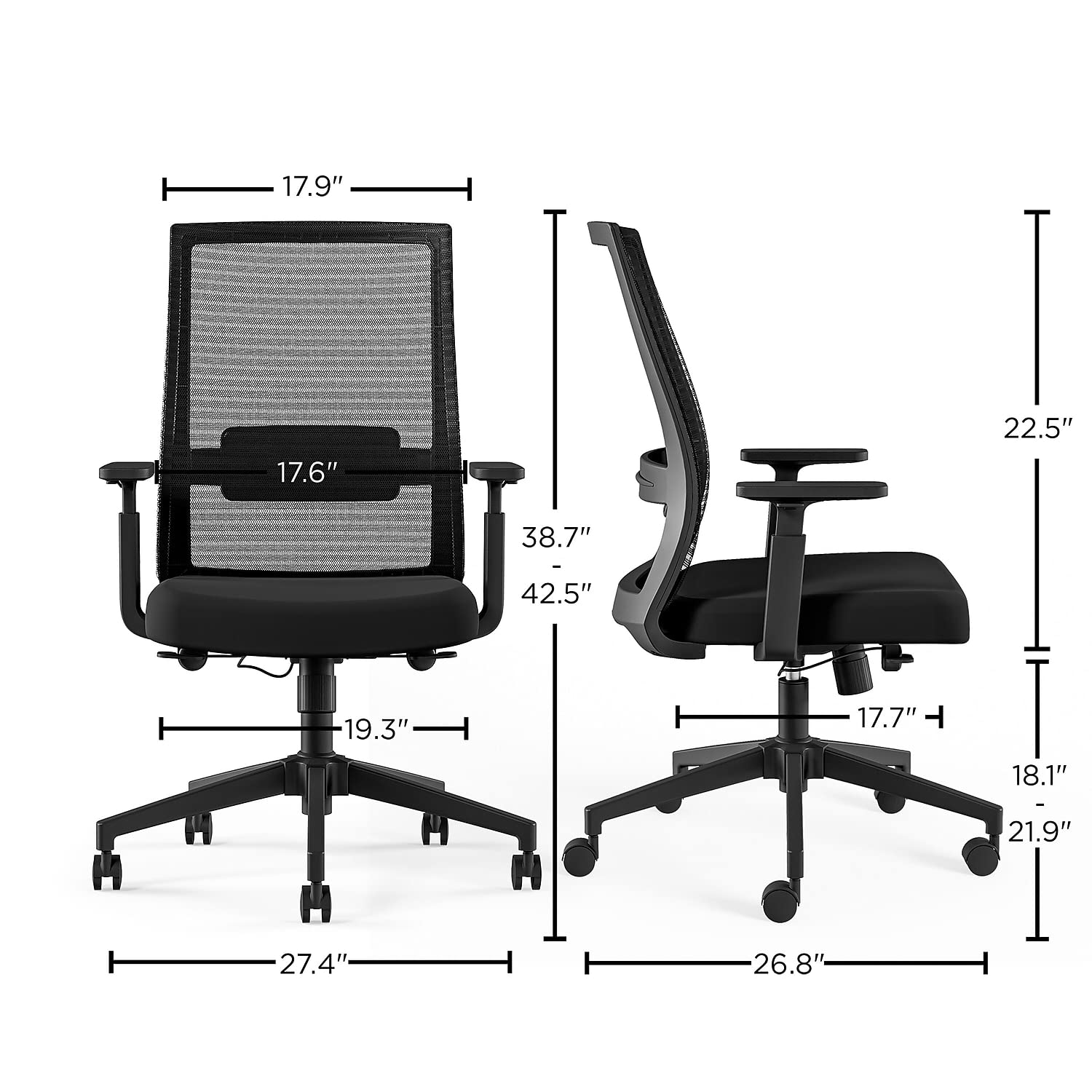 Foto 8 pulgar | Silla De Trabajo Staples Union & Scale 24328573 Marrett Mesh Black - Venta Internacional.