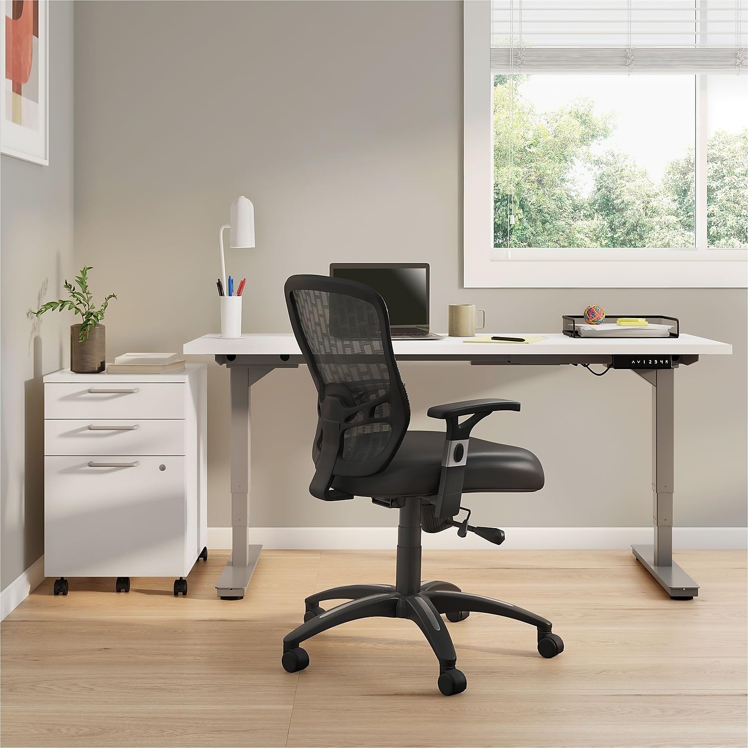 Foto 4 pulgar | Silla De Trabajo Staples Corvair Luxura Con Respaldo De Malla Negra - Venta Internacional.