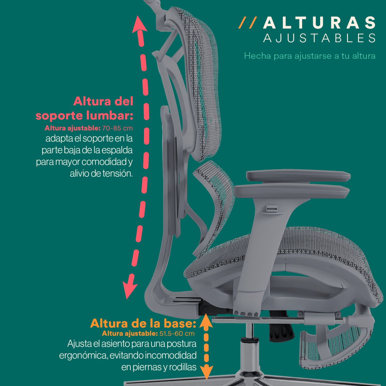 Foto 7 pulgar | Silla De Oficina Premium Mubson. Silla Ejecutiva Astra Gris