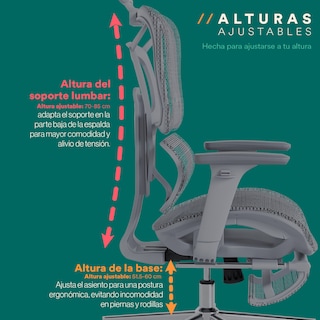 Foto 6 | Silla De Oficina Premium Mubson. Silla Ejecutiva Astra Gris