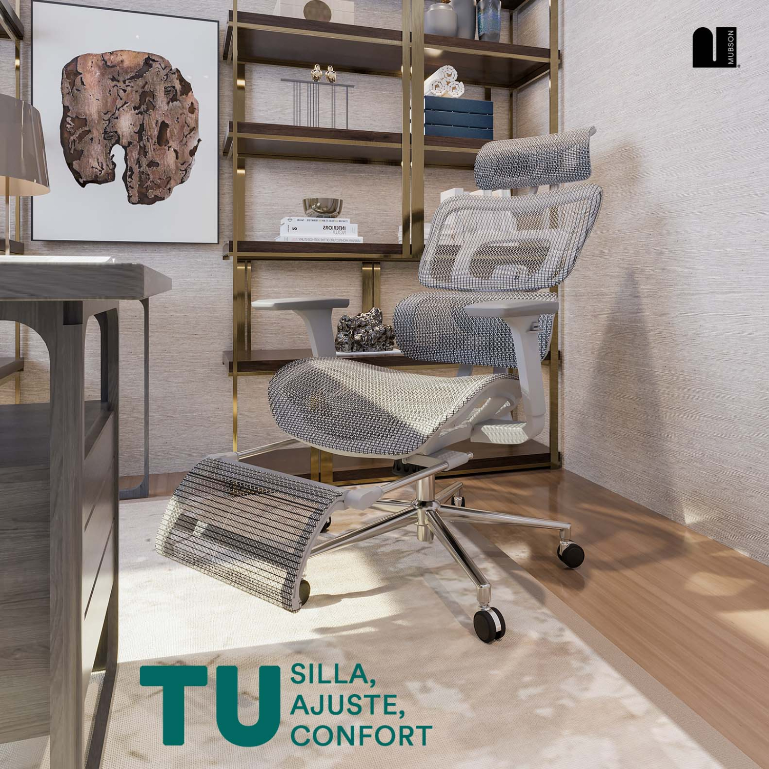 Foto 7 | Silla De Oficina Premium Mubson. Silla Ejecutiva Astra Gris