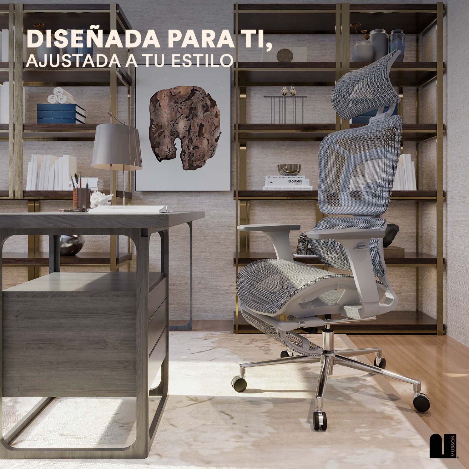 Foto 9 pulgar | Silla De Oficina Premium Mubson. Silla Ejecutiva Astra Gris