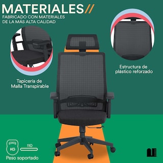 Foto 3 | Silla De Oficina Mubson. Silla Ejecutiva Azel Negra