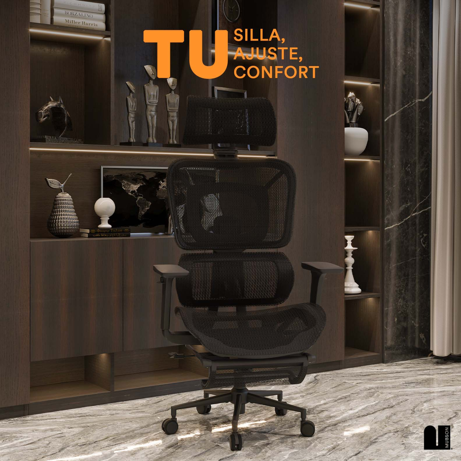 Foto 8 | Silla De Oficina Premium Mubson.silla Ejecutiva Astra Gris