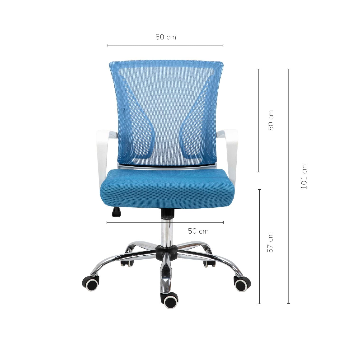 Foto 4 pulgar | Silla De Oficina Top Living Paris Ergonómica Semi Reclinable Azul