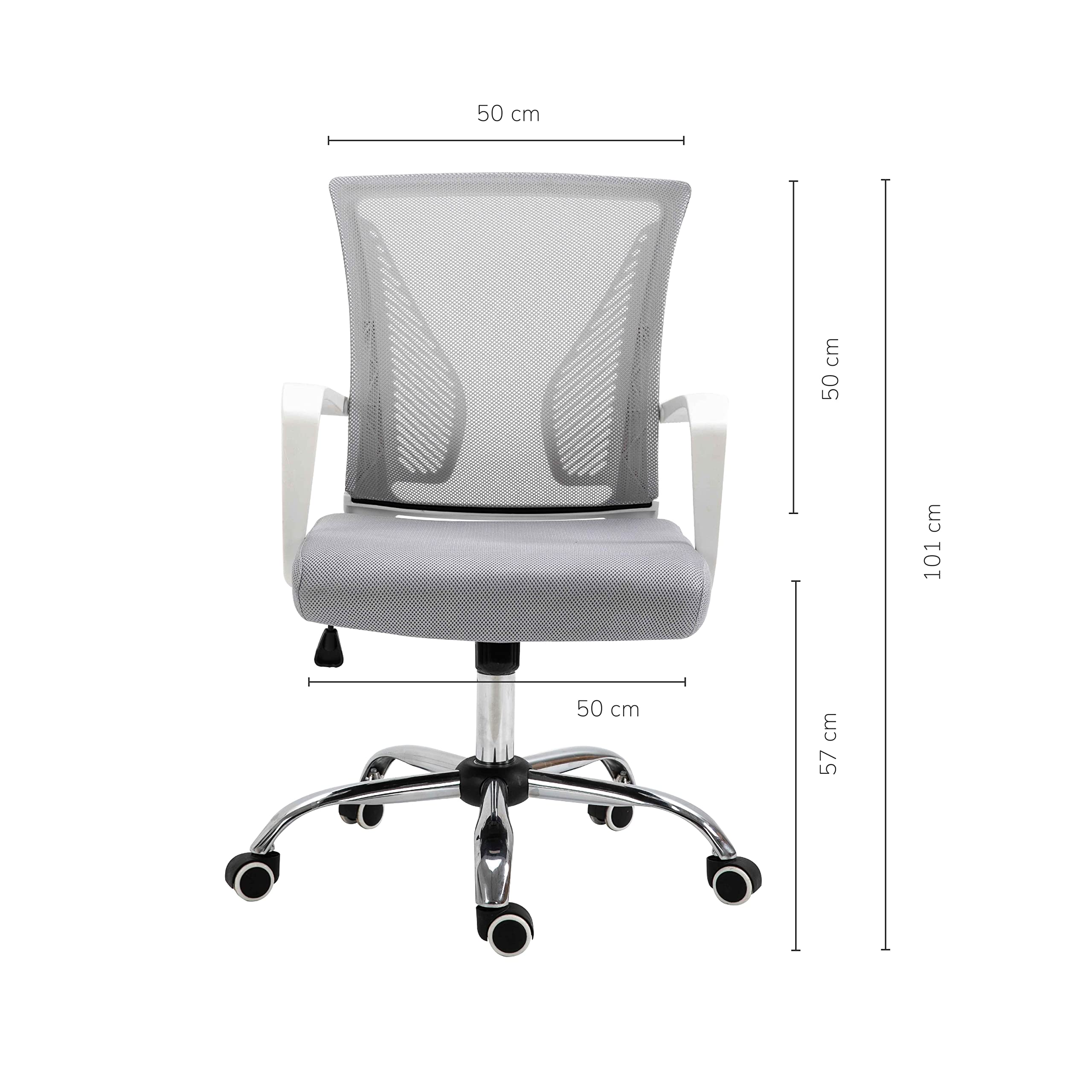 Foto 4 pulgar | Silla De Oficina Top Living  Burdeos Semi Reclinable Gris