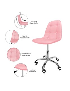 Foto 3 | Silla Oficina Vinipiel Ergonómica Moderna Ejecutiva
