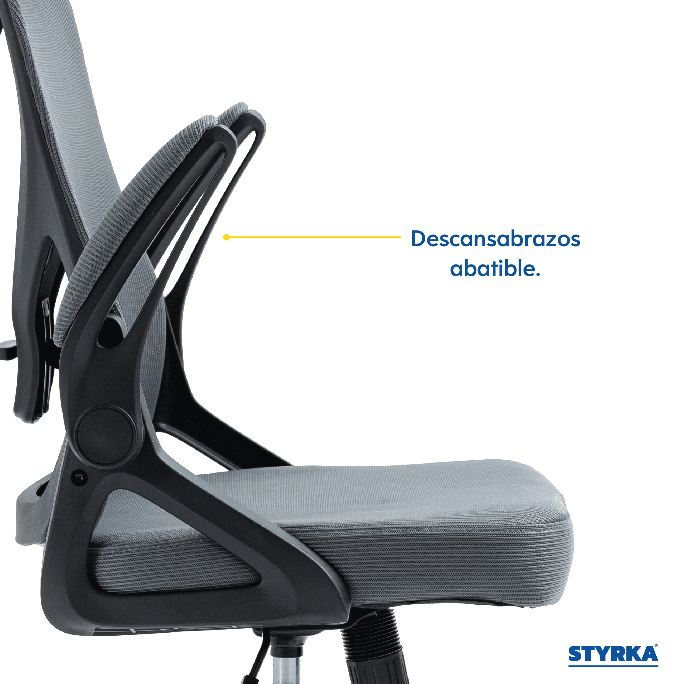 Foto 4 pulgar | Silla Ejecutiva De Oficina Styrka Ergonómica Gerencial Tapizado Mesh Con Cabecera