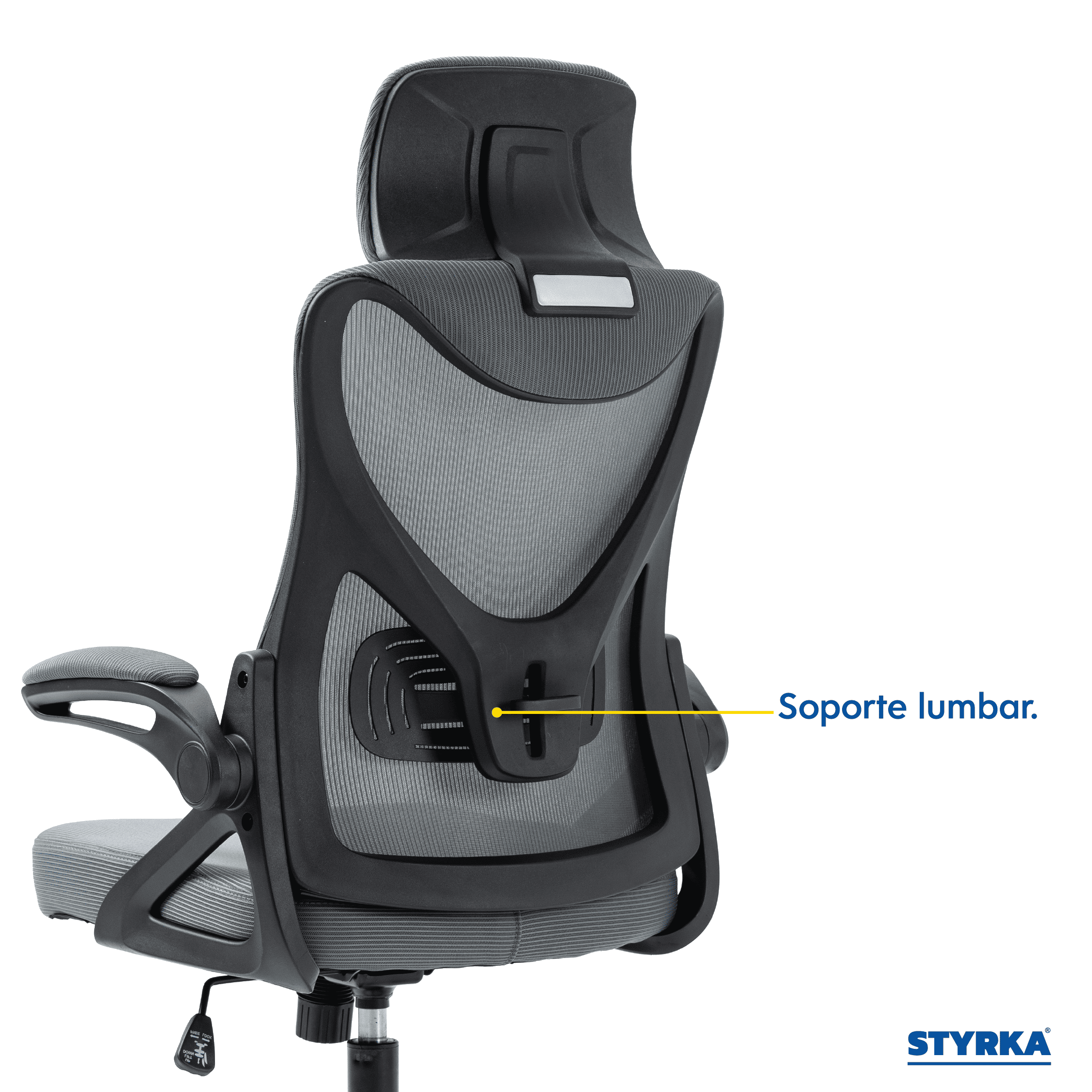 Foto 5 pulgar | Silla Ejecutiva De Oficina Styrka Ergonómica Gerencial Tapizado Mesh Con Cabecera