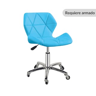 Foto 3 | 4 Sillas Ilios Innova para Oficina Con Respaldo Geométrico Azul