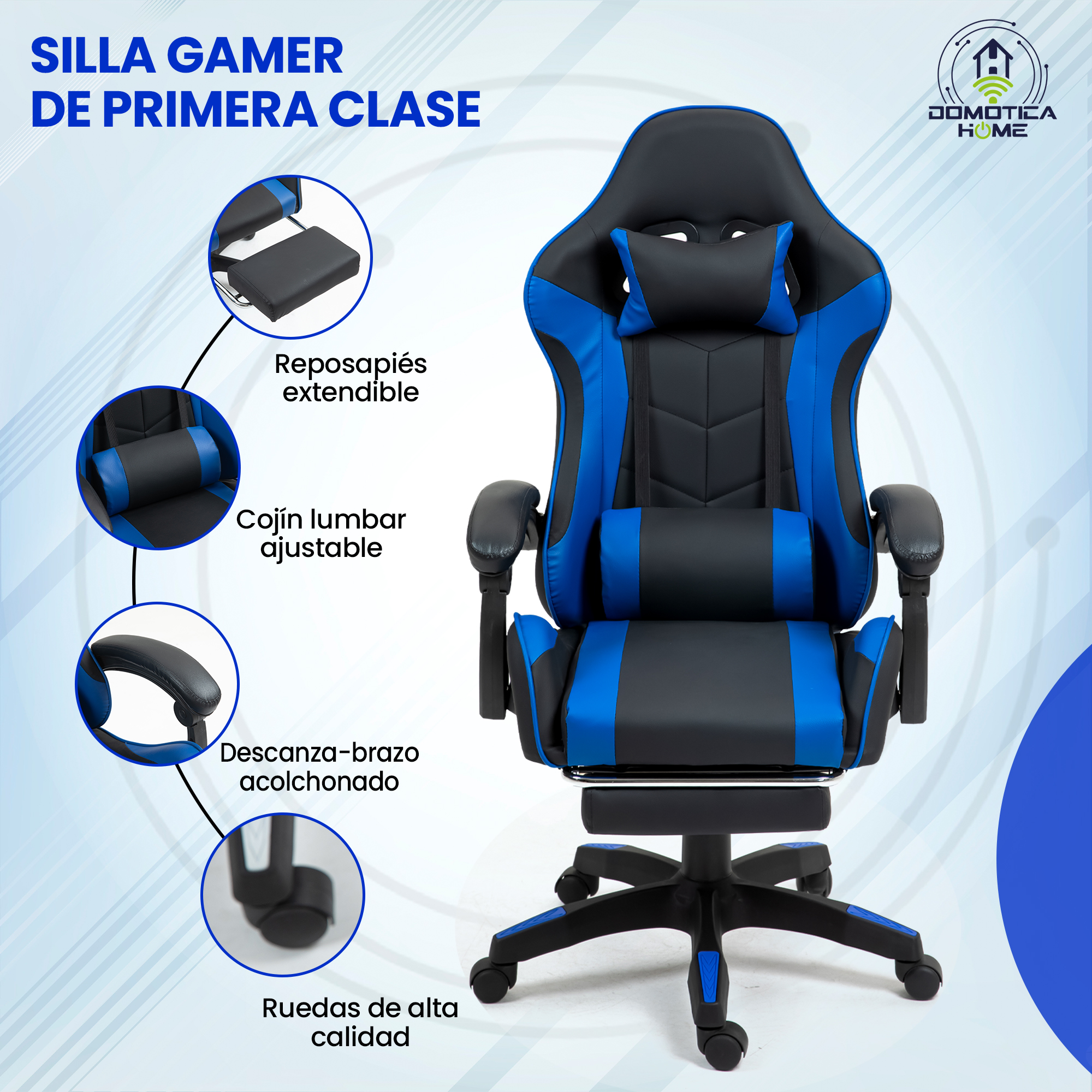 Foto 6 pulgar | Silla Gamer Domotica Home Reclinable