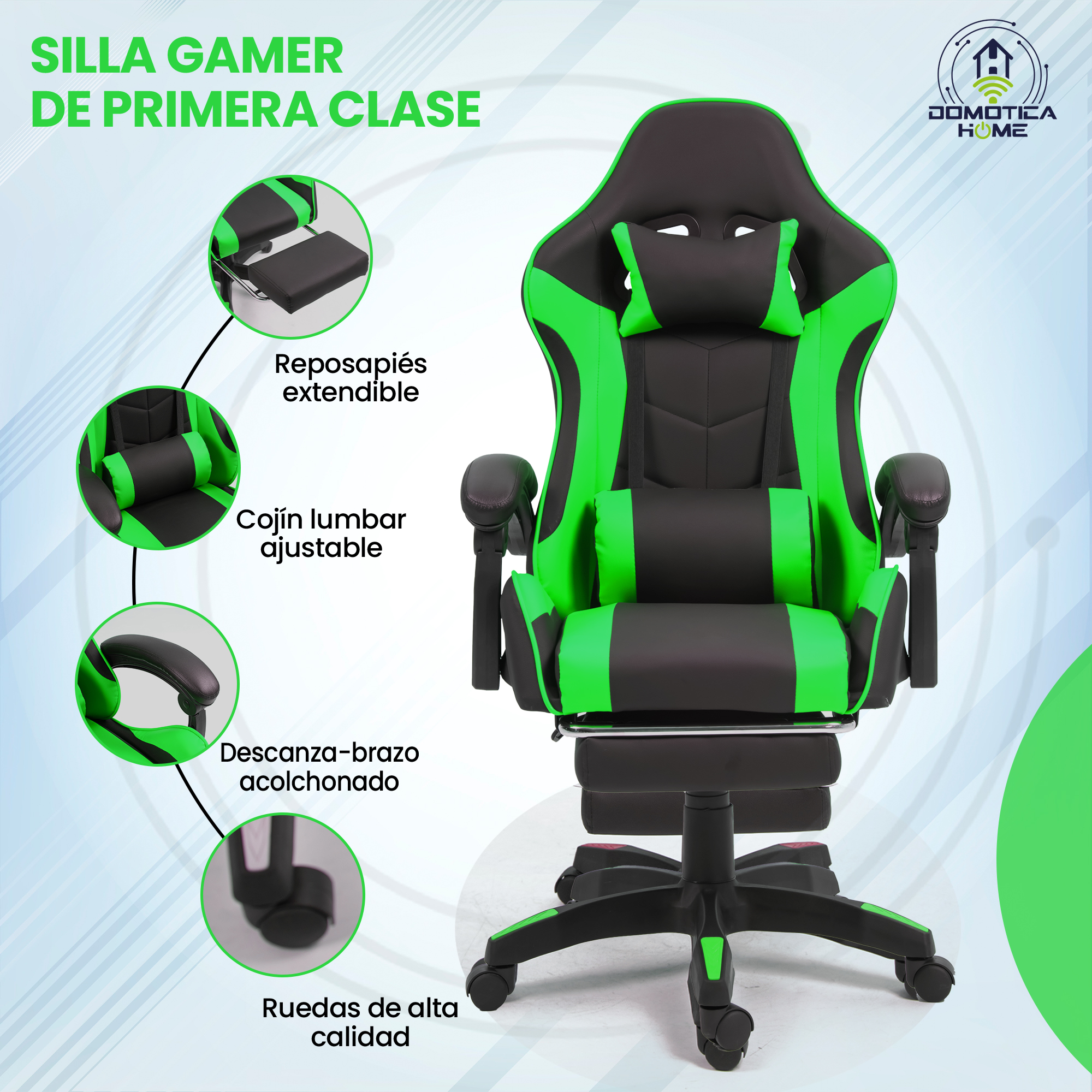 Foto 6 pulgar | Silla Gamer Domotica Home Reclinable