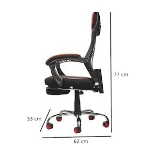 Foto 6 | Silla Gamer Naceb Na-0928 Spider Con Reposa Piernas Negro/rojo