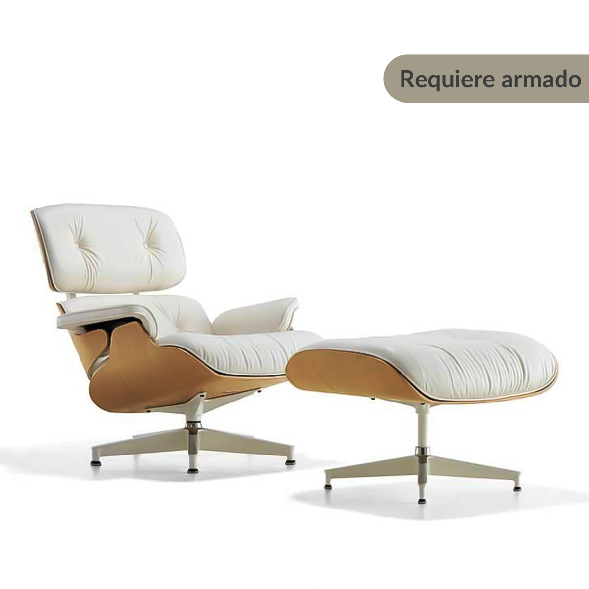 Foto 4 pulgar | Silla para Oficina Iliosinnova Blanco Reclinable
