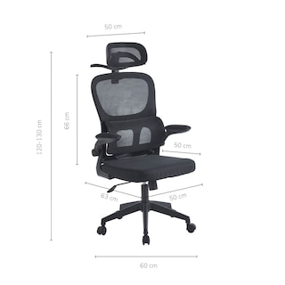 Foto 3 | Silla De Oficina Ergonomus Sill-e2n Con Cabecero Ergonómico Y Brazos Abatibles