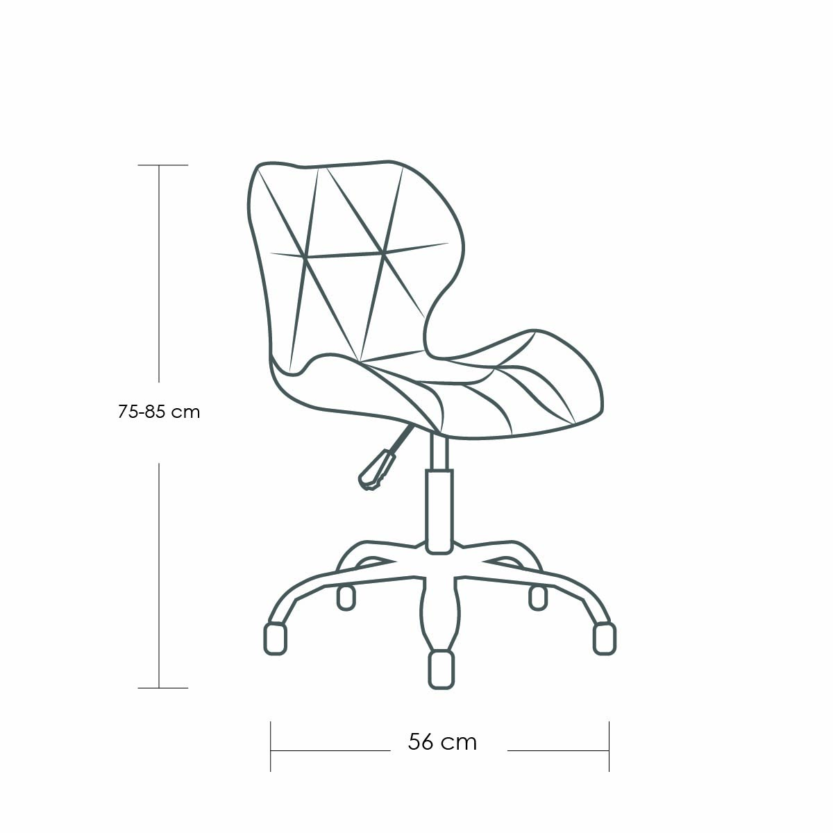 Foto 3 pulgar | Silla de Oficina Iliosinnova Gris