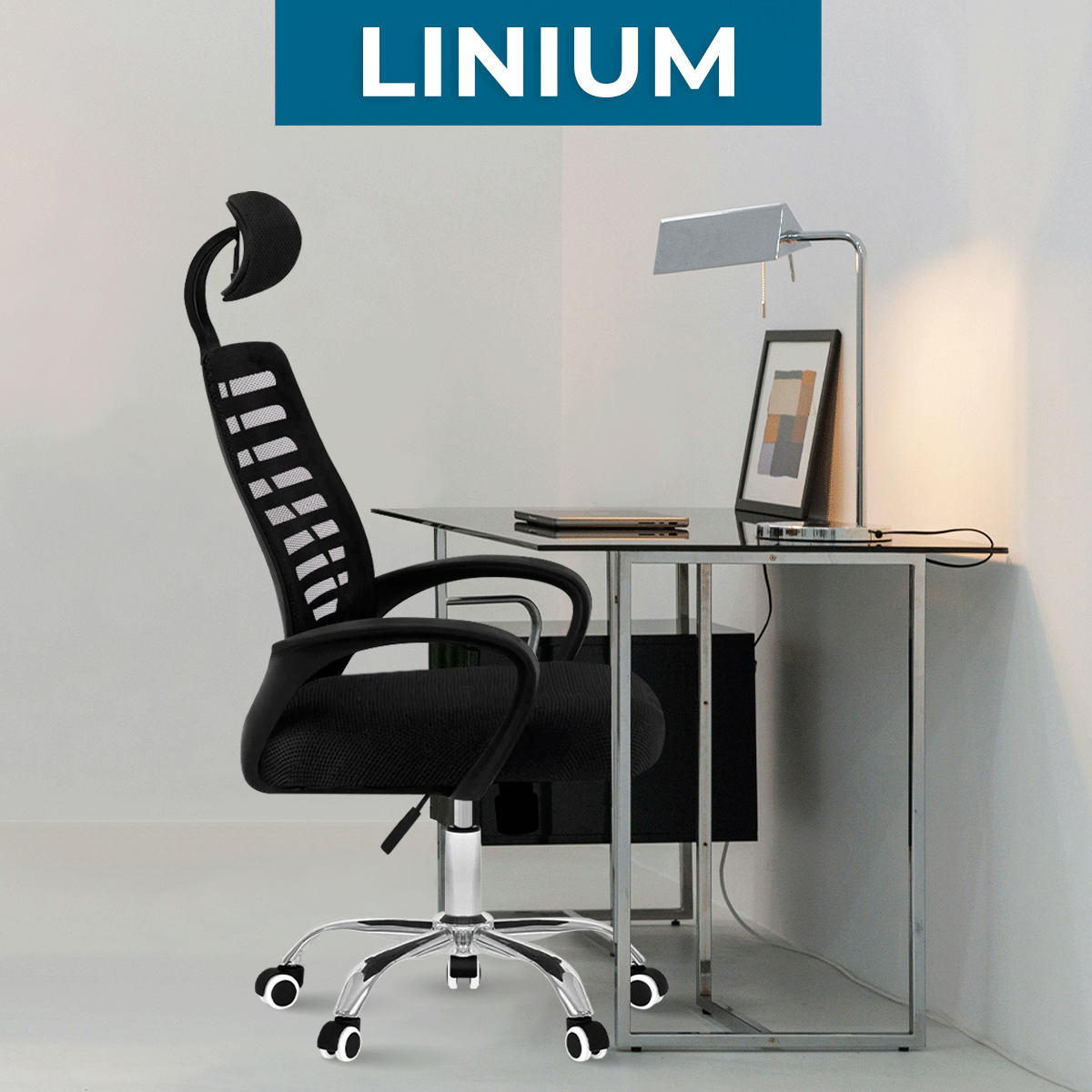 Foto 8 | Silla Oficina Linium Comoda Ejecutiva Escritorio Ergonomica Color Negro