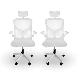 Foto 1 | Set De 2 Sillas Oficina Escritorio Linium Ergo Premium Ejecutiva Color Blanca
