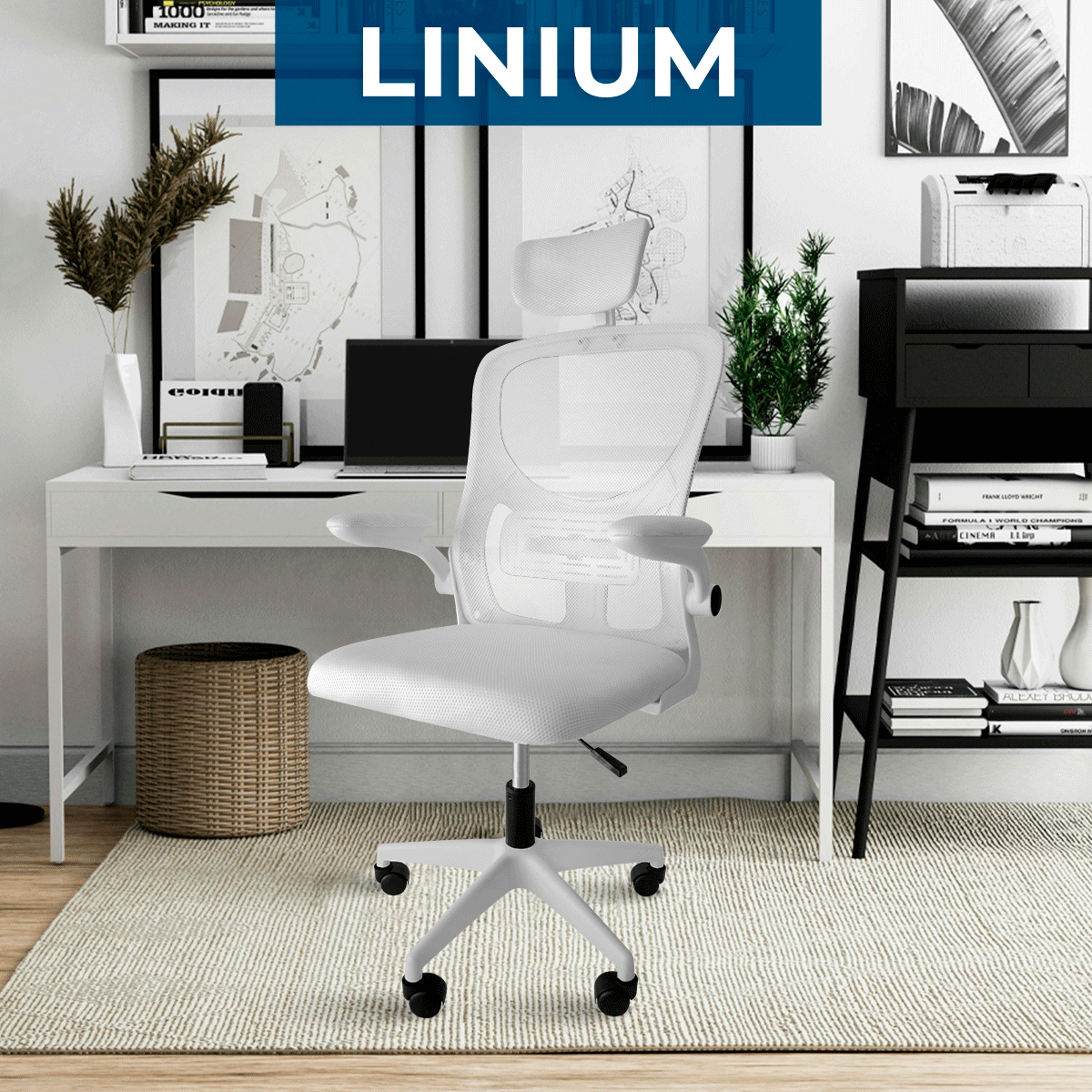 Foto 4 | Set De 2 Sillas Oficina Escritorio Linium Ergo Premium Ejecutiva Color Blanca