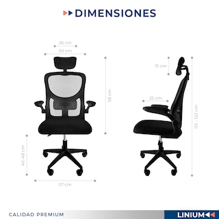 Foto 2 | Silla Oficina Escritorio Linium Ergonómica Premium Ejecutiva