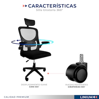 Foto 5 | Silla Oficina Escritorio Linium Ergonómica Premium Ejecutiva