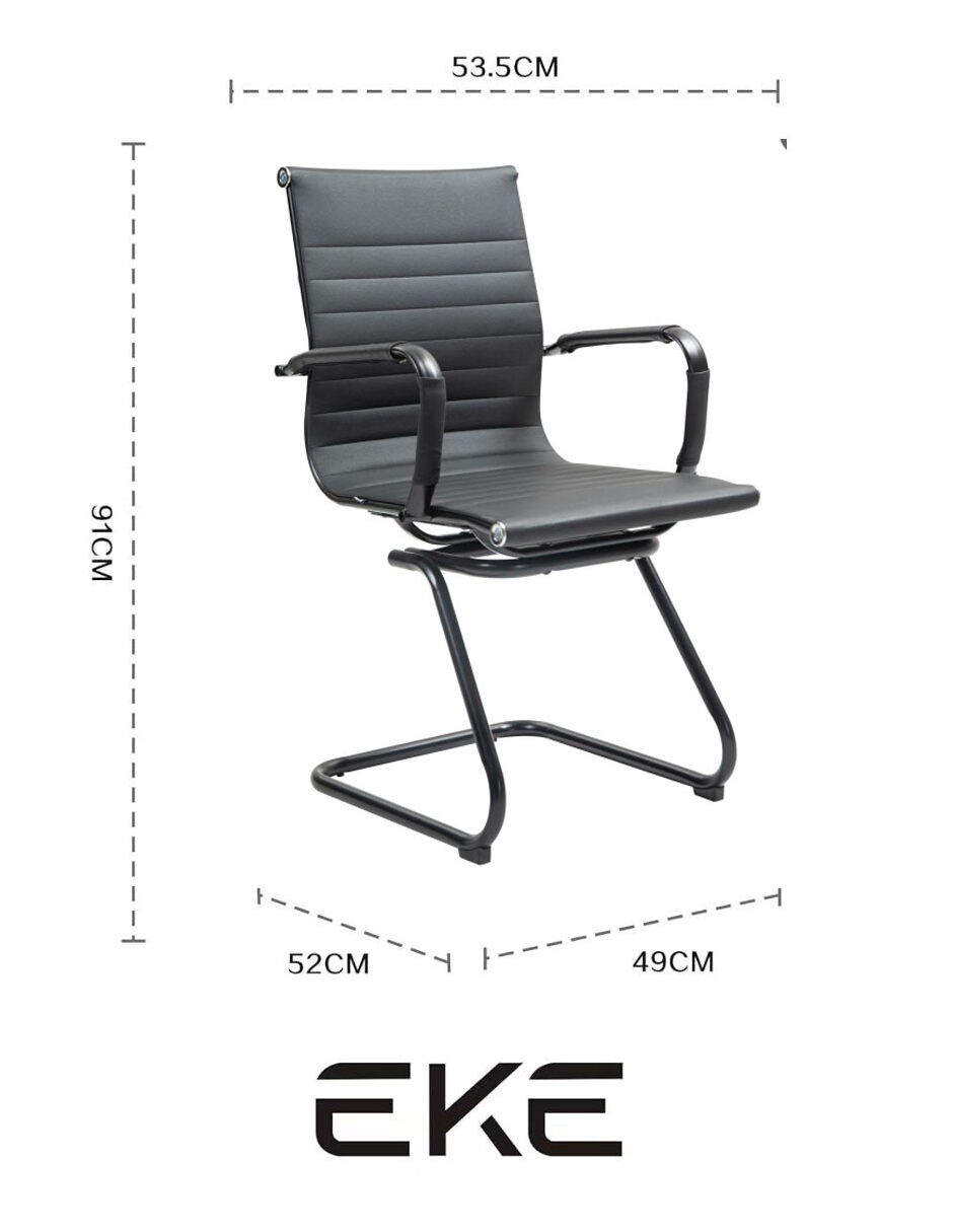 Foto 6 | Sillas de Escritorio Trineo Ergonómica Moderna 2 Piezas