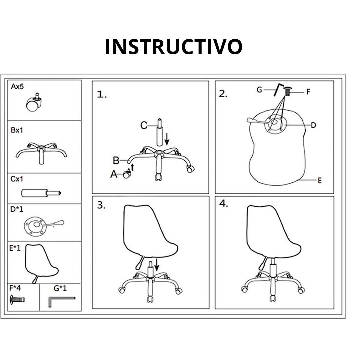 Foto 6 pulgar | Silla de Oficina Vinipiel Rosa Ergonómica Set 2 Piezas