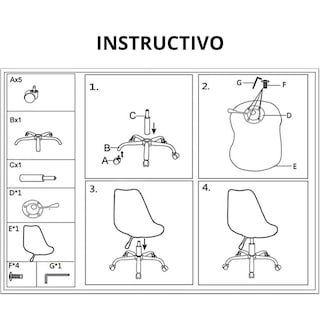 Foto 5 | Silla de Oficina Vinipiel Rosa Ergonómica Set 2 Piezas