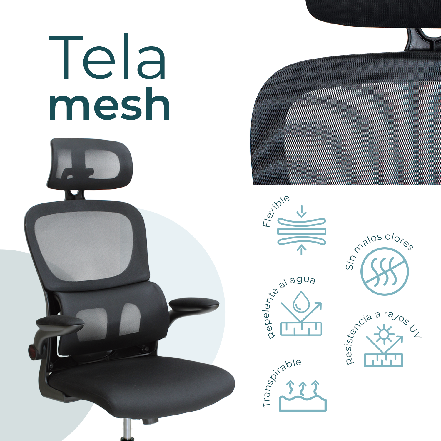 Foto 7 pulgar | Silla Directiva Bessan 8373 Negra
