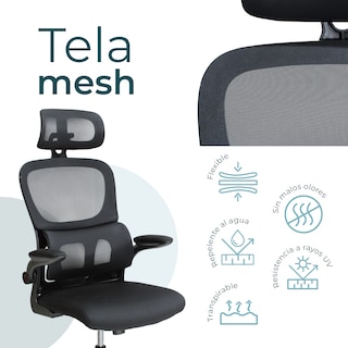 Foto 6 | Silla Directiva Bessan 8373 Negra