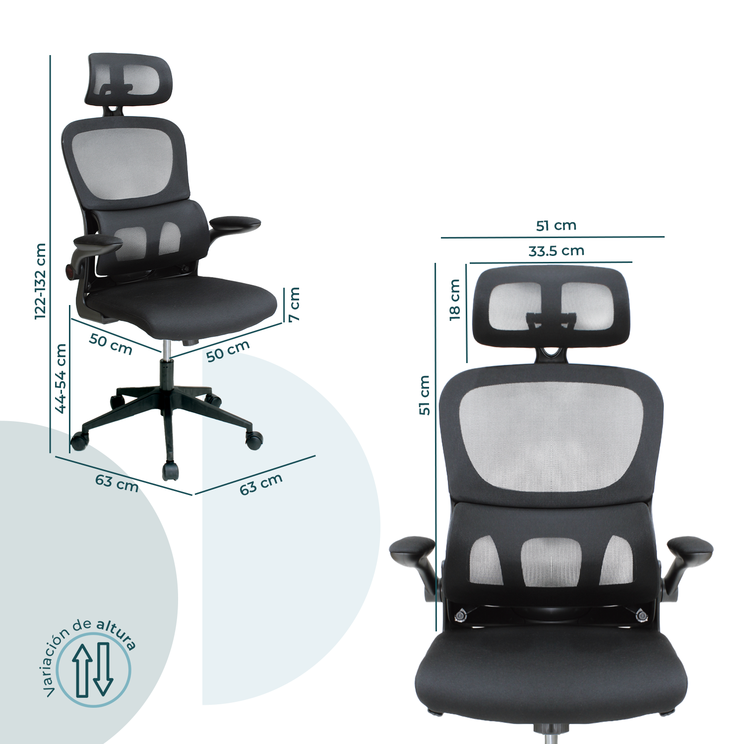 Foto 9 pulgar | Silla Directiva Bessan 8373 Negra