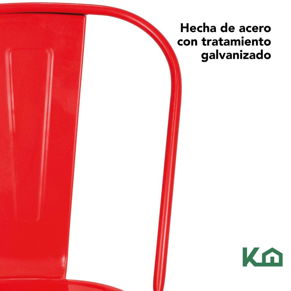 Foto 7 pulgar | Silla Tipo Tolix Metal 2 Pieza Comedor Restaurante Exterior