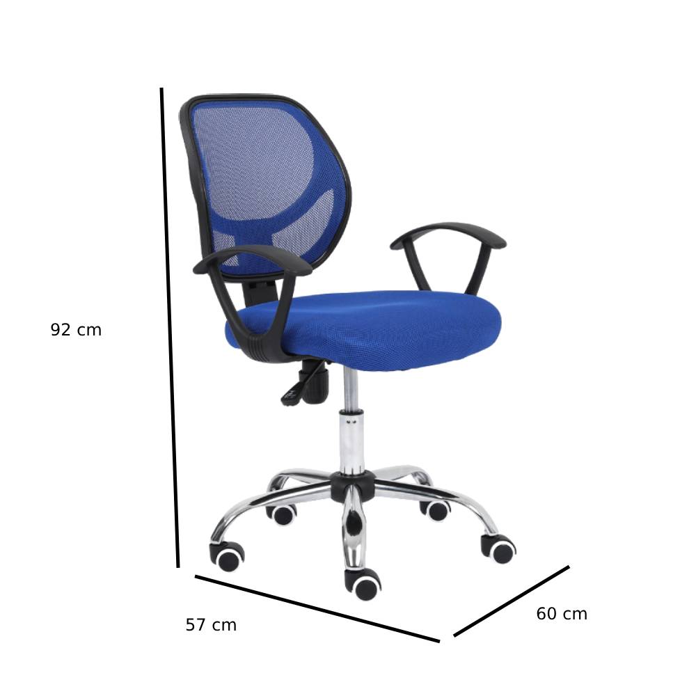 Foto 7 pulgar | Silla Secretarial Nextep Ne-650sa Respaldo Malla 110 Kg Azul