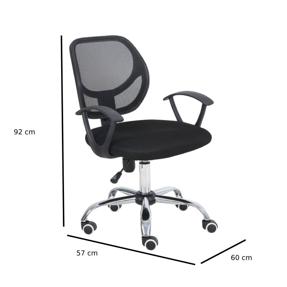 Foto 5 pulgar | Silla Secretarial Nextep Ne-650s Respaldo Malla 110 Kg Negro