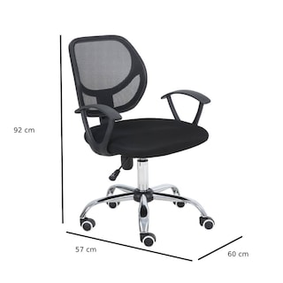 Foto 4 | Silla Secretarial Nextep Ne-650s Respaldo Malla 110 Kg Negro