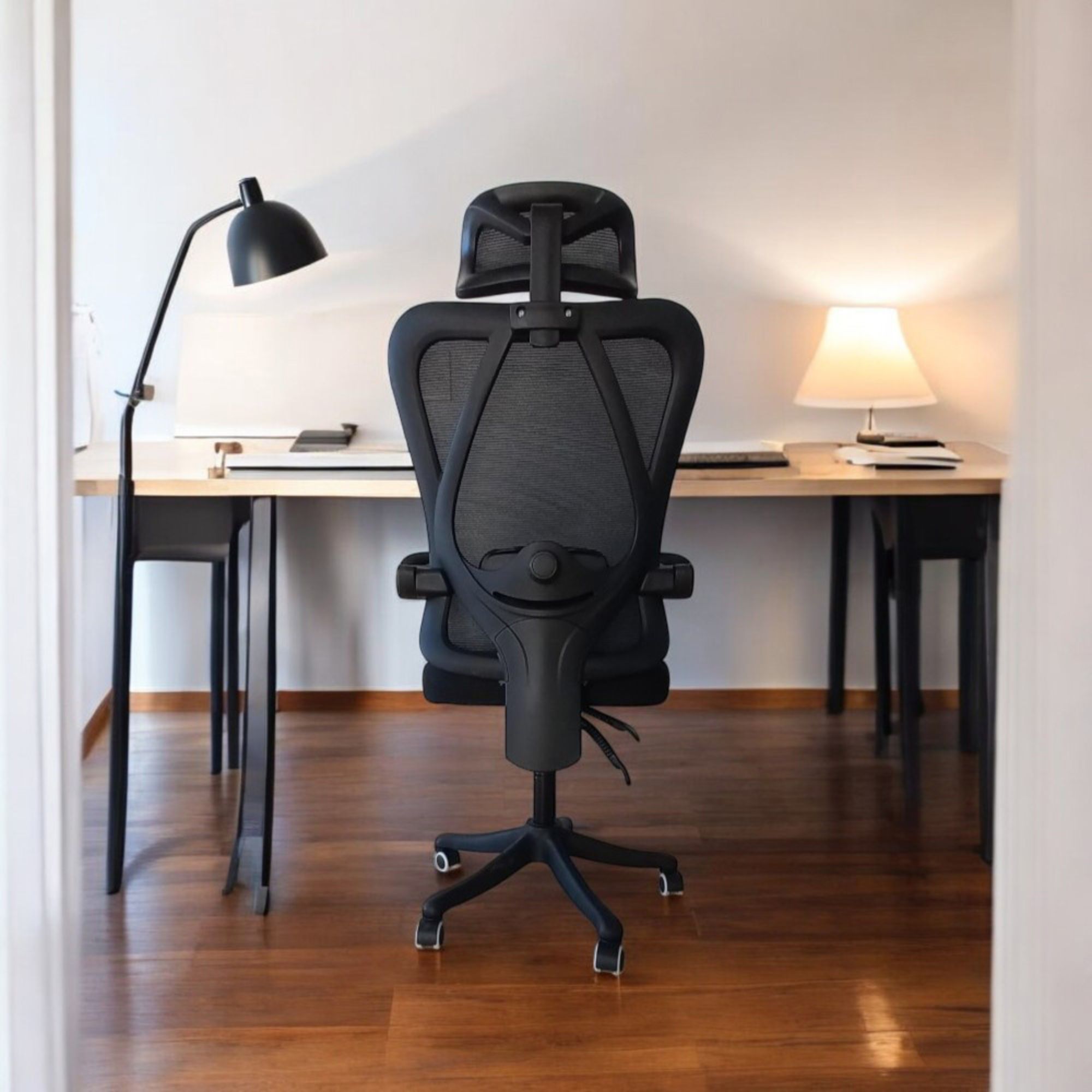 Foto 6 pulgar | Silla Ergonómica con Soporte Lumbar Ajustable Negro