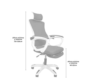 Foto 5 | Silla de Oficina Ejecutiva Reposacabeza Negro