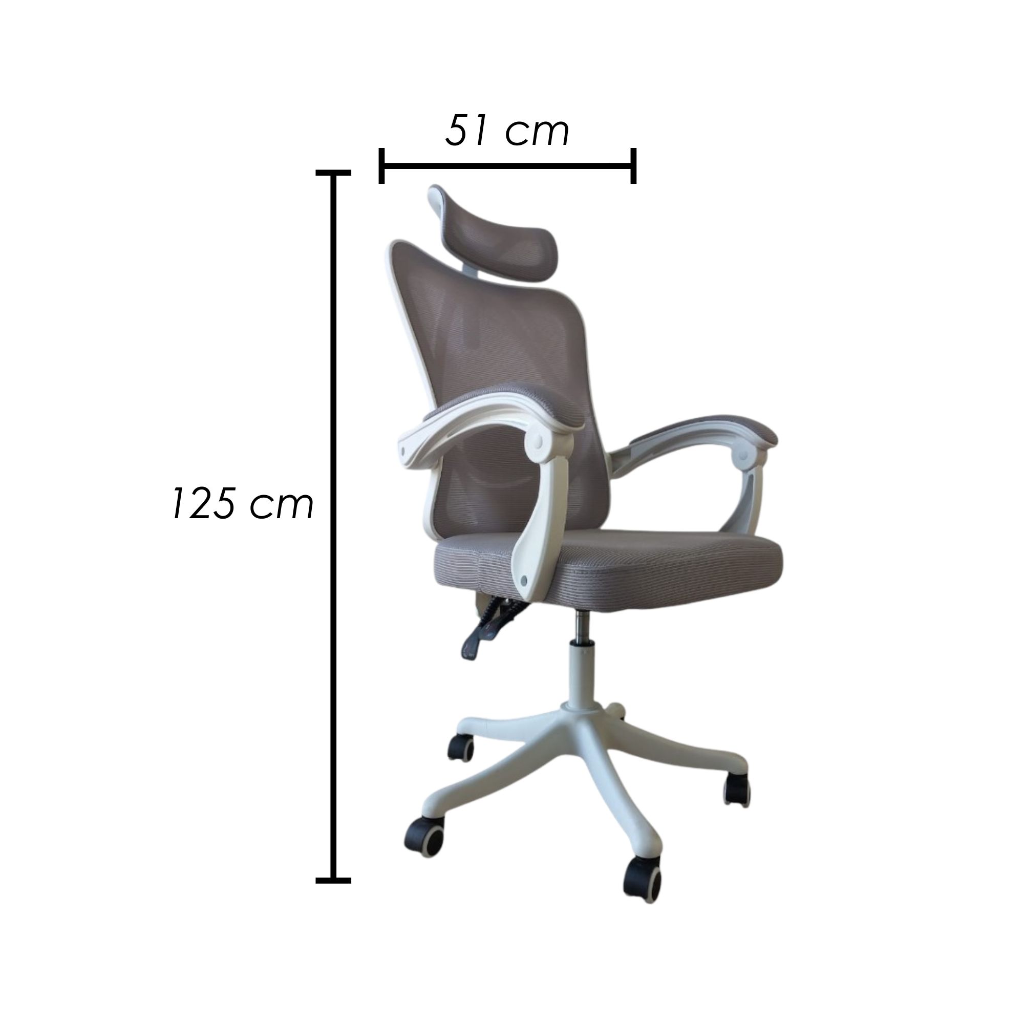 Foto 3 pulgar | Silla de Oficina Ergonómica con Soporte Lumbar Ajustable Blanco